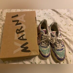 V-10 LEATHER VEJA X MARNI ORCHID BLACK size 39